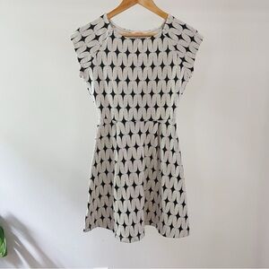 Renee C. Black and White Geometric Mini Dress